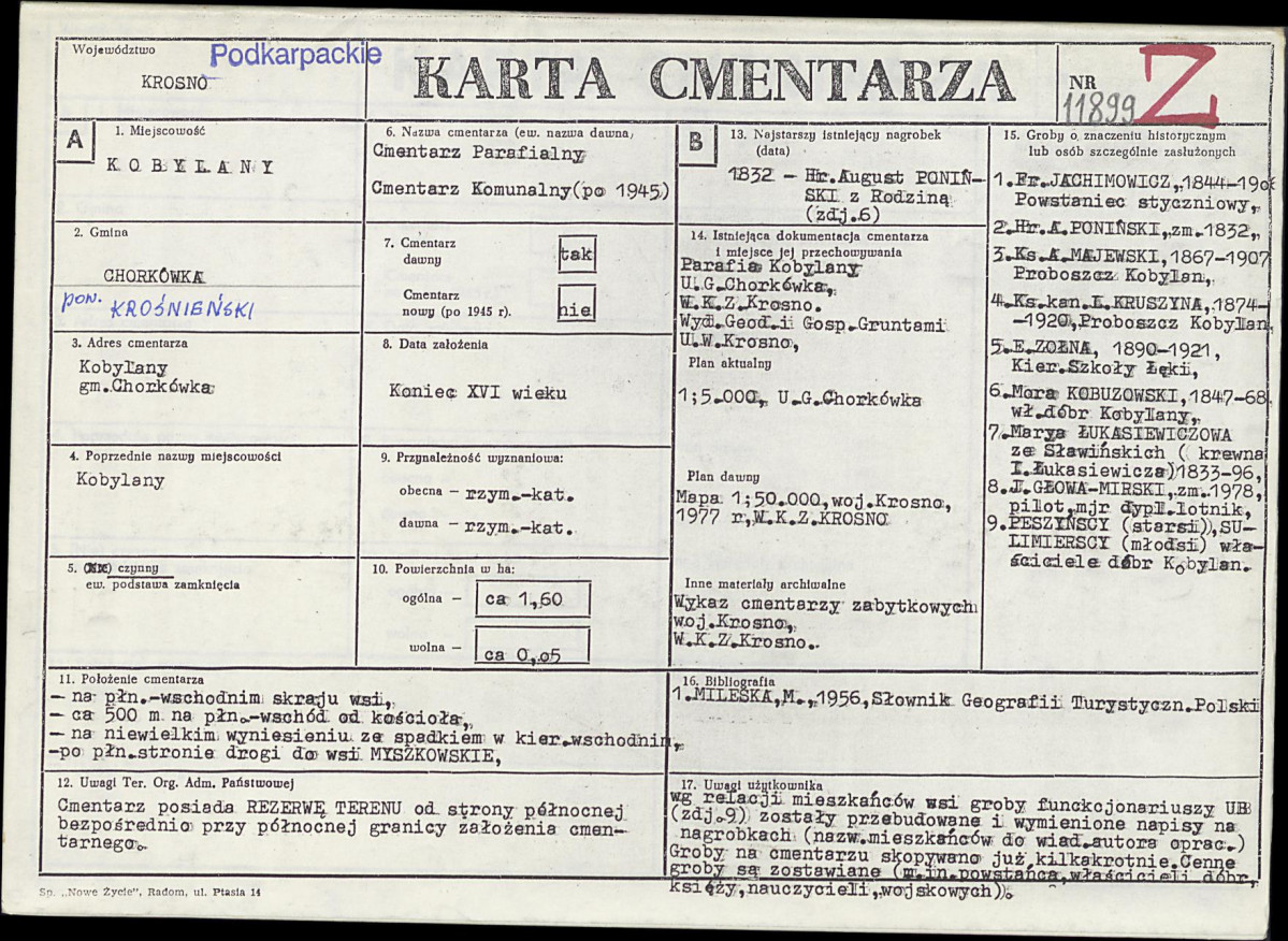 Karta cmentarza, skan nr 1
