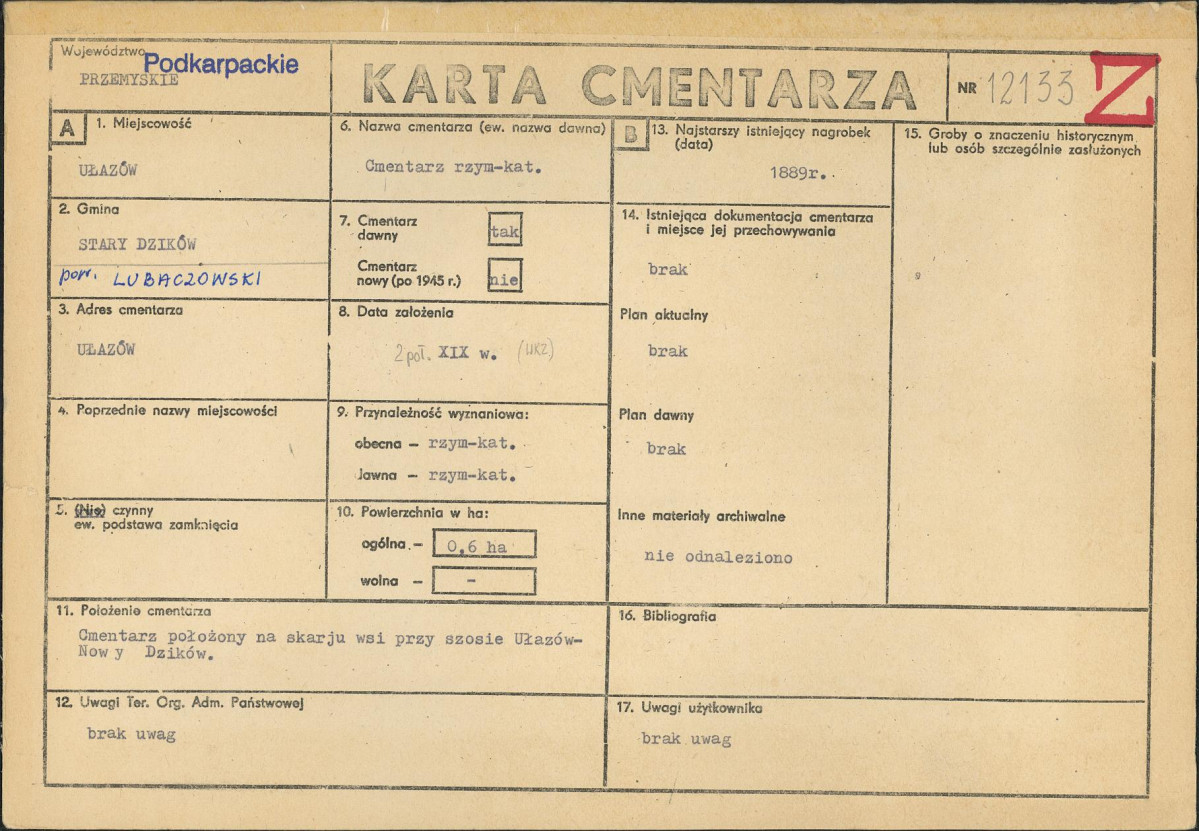 Karta cmentarza, skan nr 1