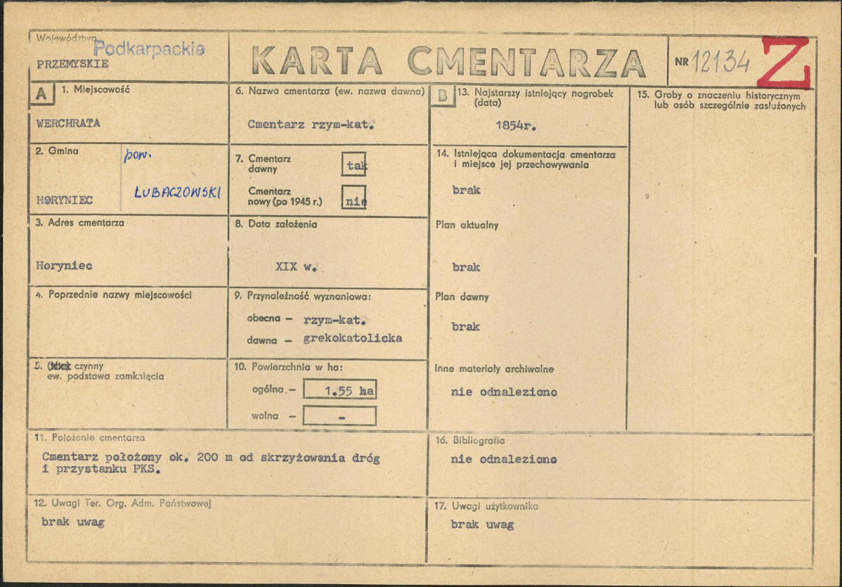 Karta cmentarza, skan nr 1