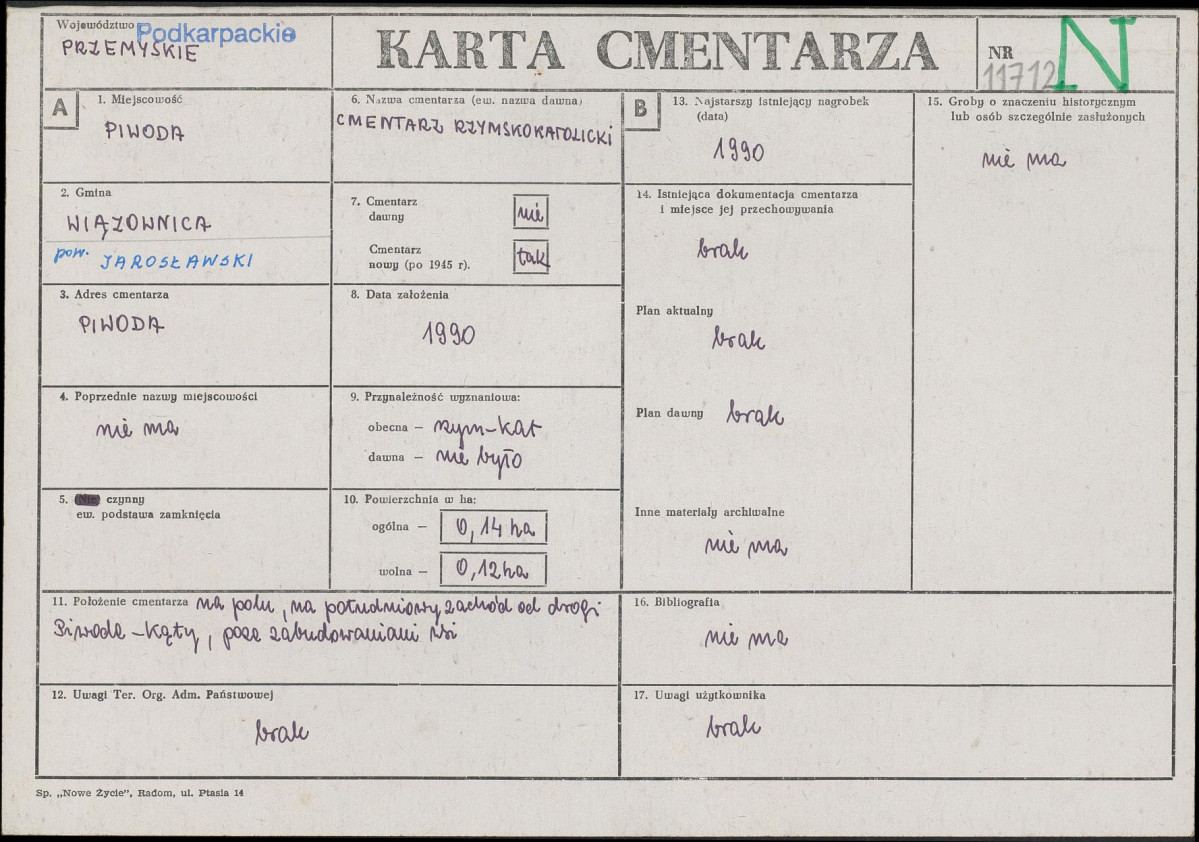 Karta cmentarza, skan nr 1