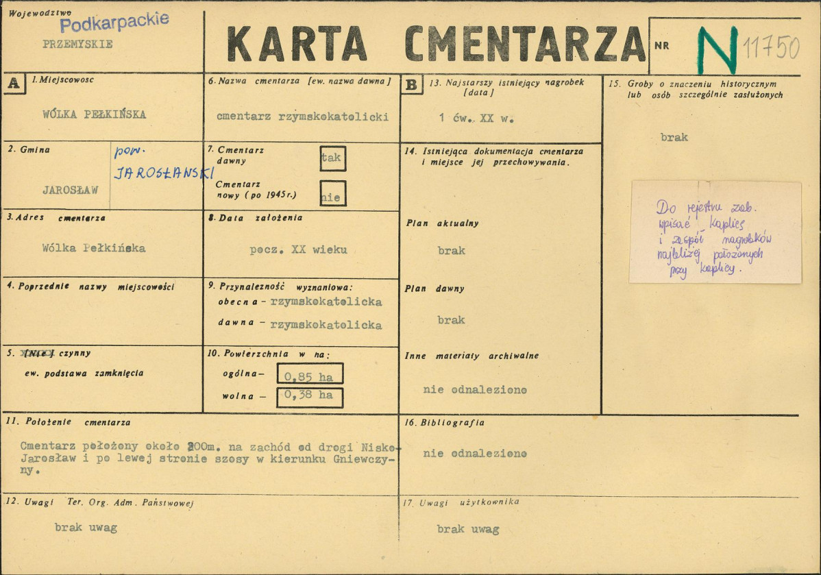 Karta cmentarza, skan nr 1