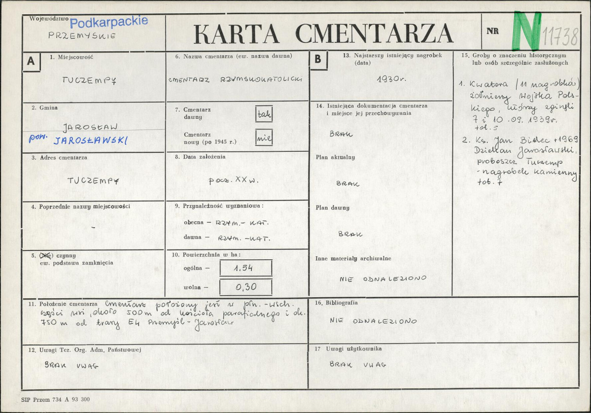 Karta cmentarza, skan nr 1