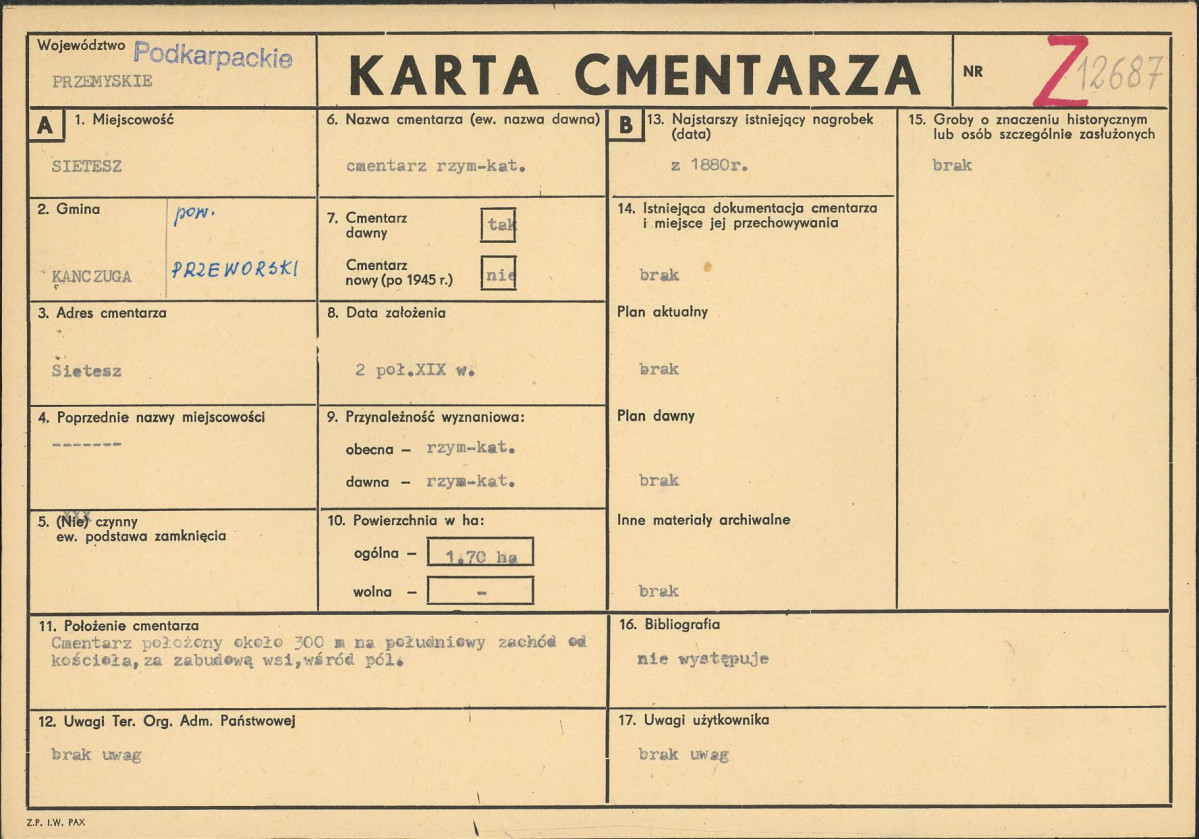 Karta cmentarza, skan nr 1