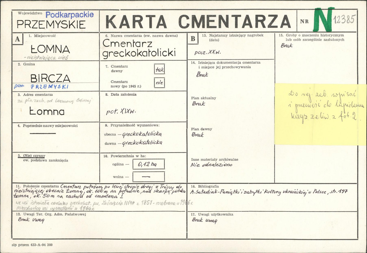 Karta cmentarza, skan nr 1