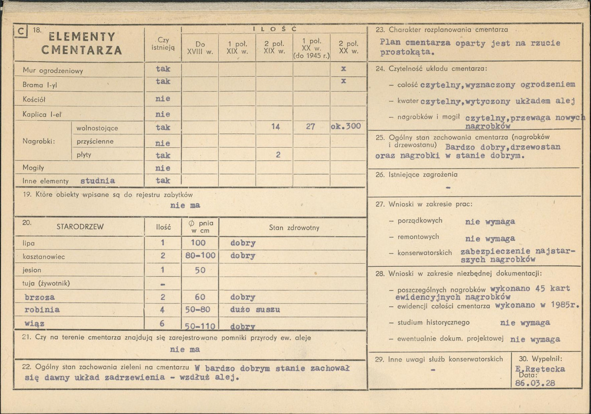 Karta cmentarza, skan nr 2