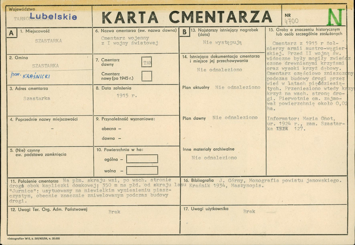 Karta cmentarza, skan nr 1