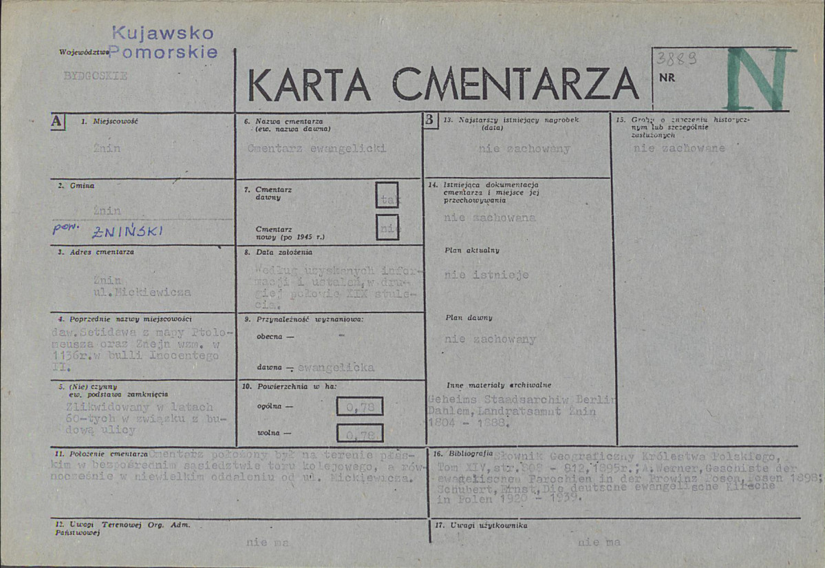 KC - Karta cmentarza, skan nr 1