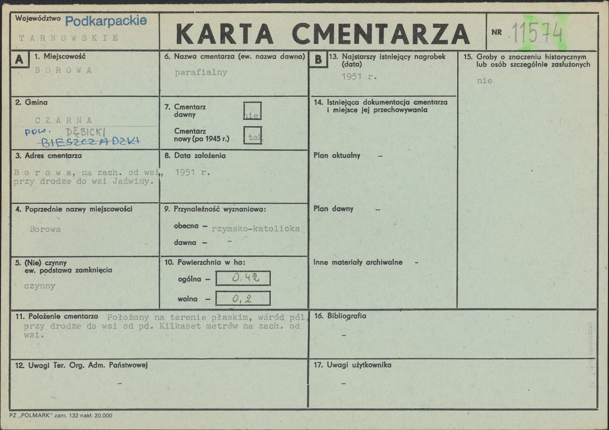 Karta cmentarza, skan nr 1