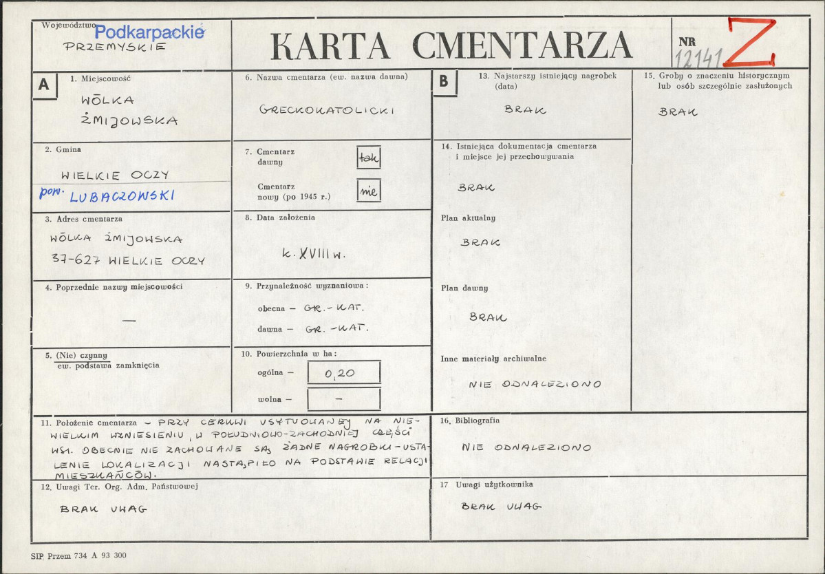 Karta cmentarza, skan nr 1