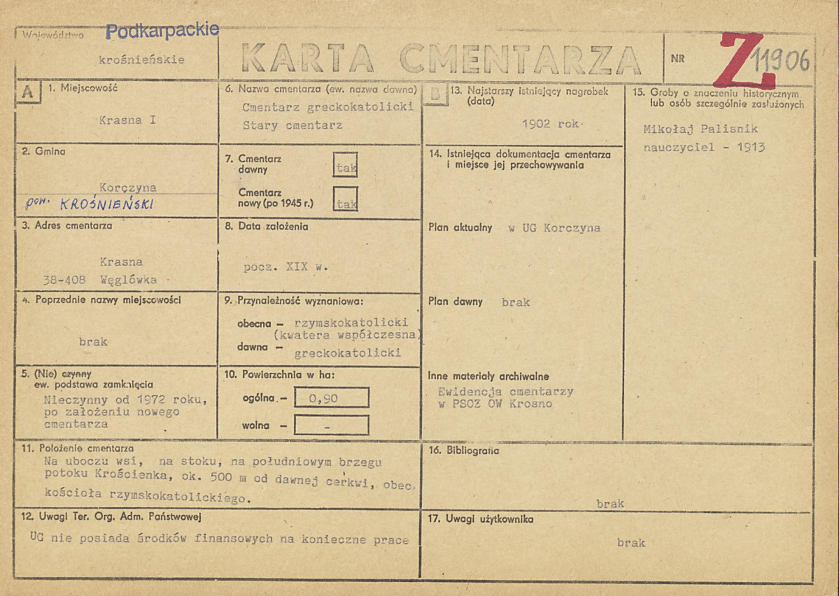 Karta cmentarza, skan nr 1