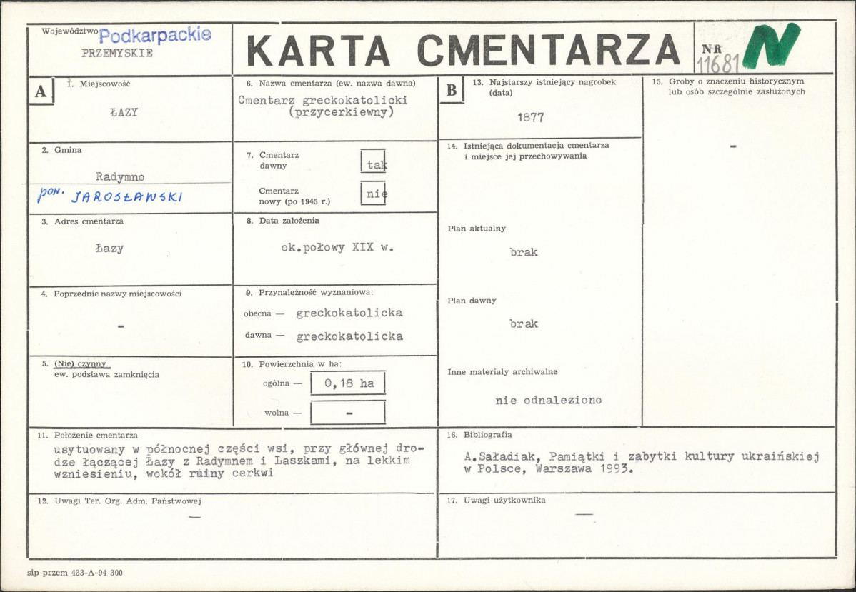 Karta cmentarza, skan nr 1