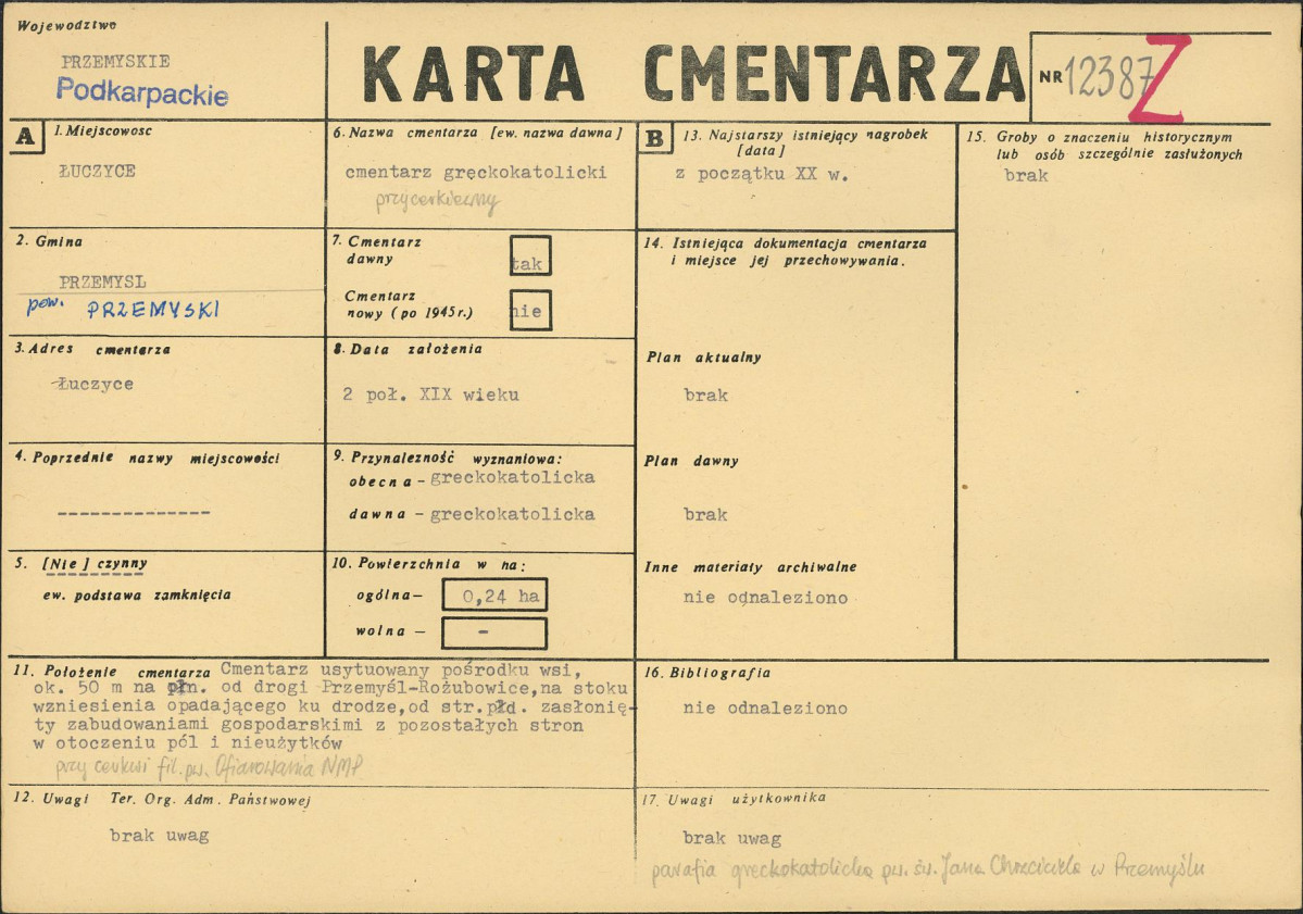 Karta cmentarza, skan nr 1