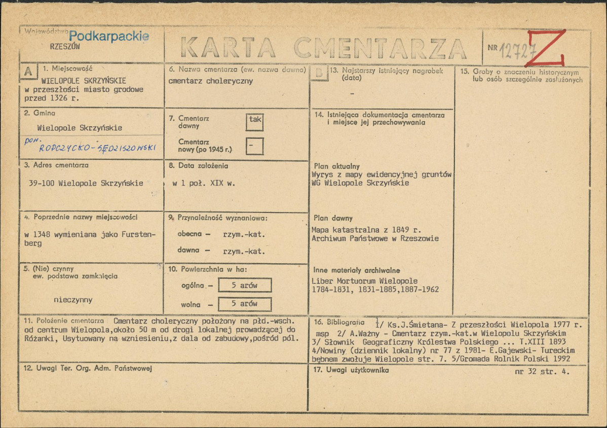 Karta cmentarza, skan nr 1