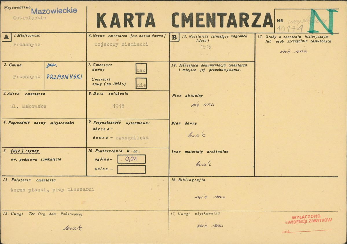 Karta cmentarza, skan nr 1