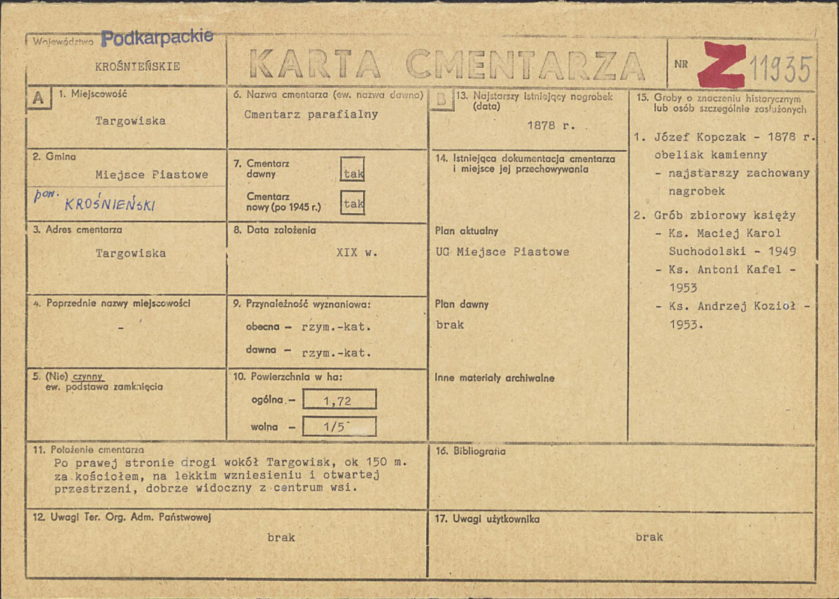 Karta cmentarza, skan nr 1