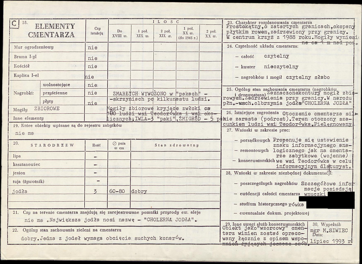 KC - Karta cmentarza, skan nr 2