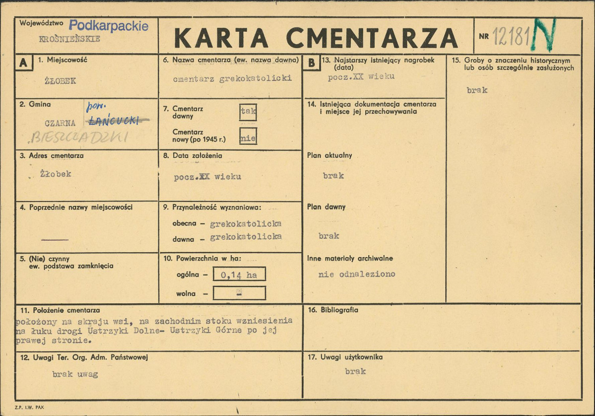 Karta cmentarza, skan nr 1