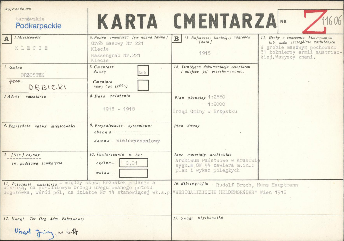 Karta cmentarza, skan nr 1