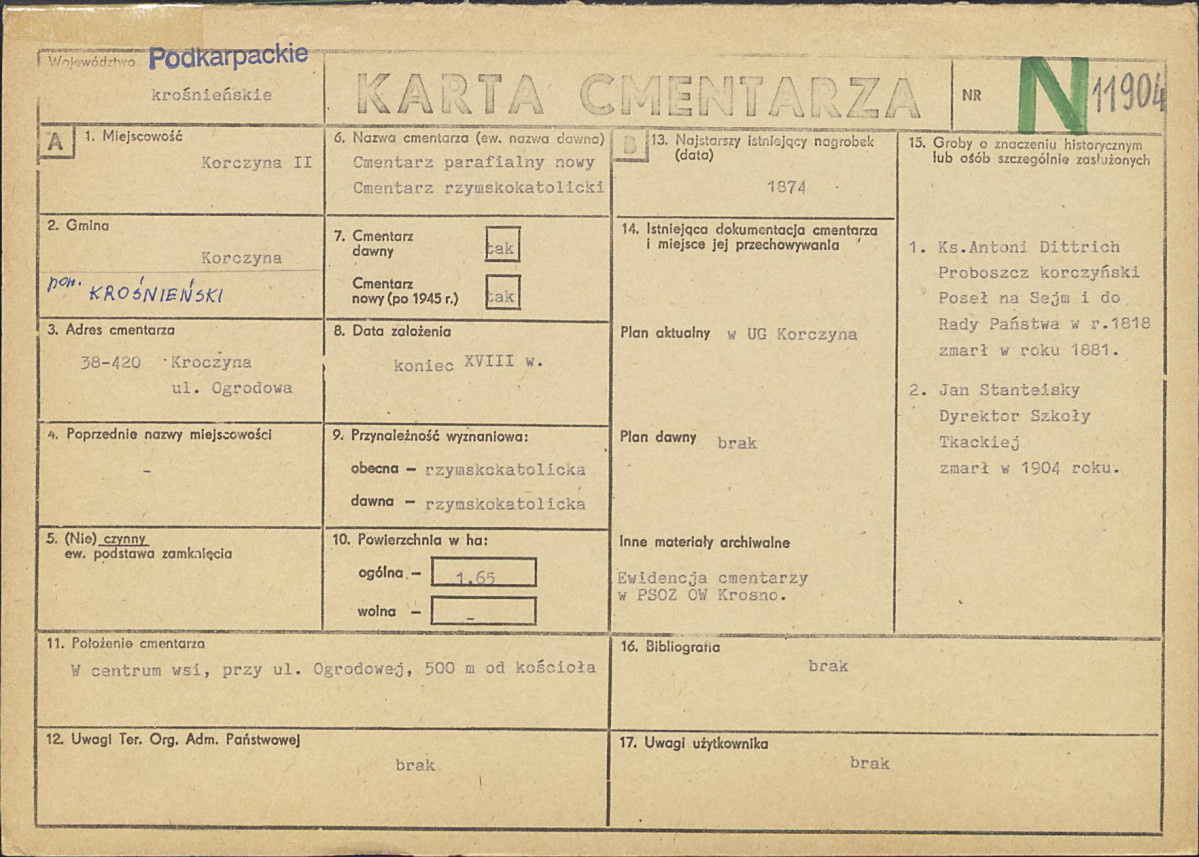 Karta cmentarza, skan nr 1