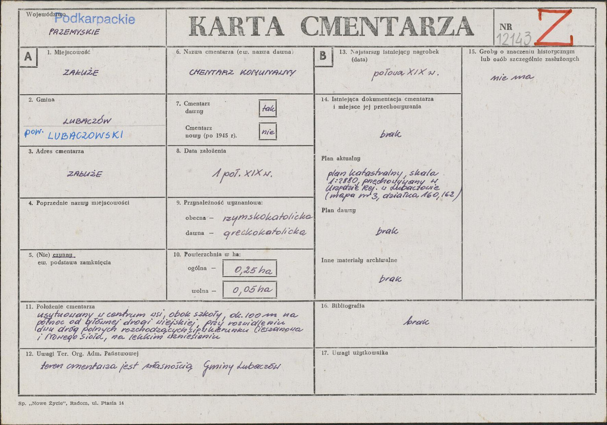Karta cmentarza, skan nr 1