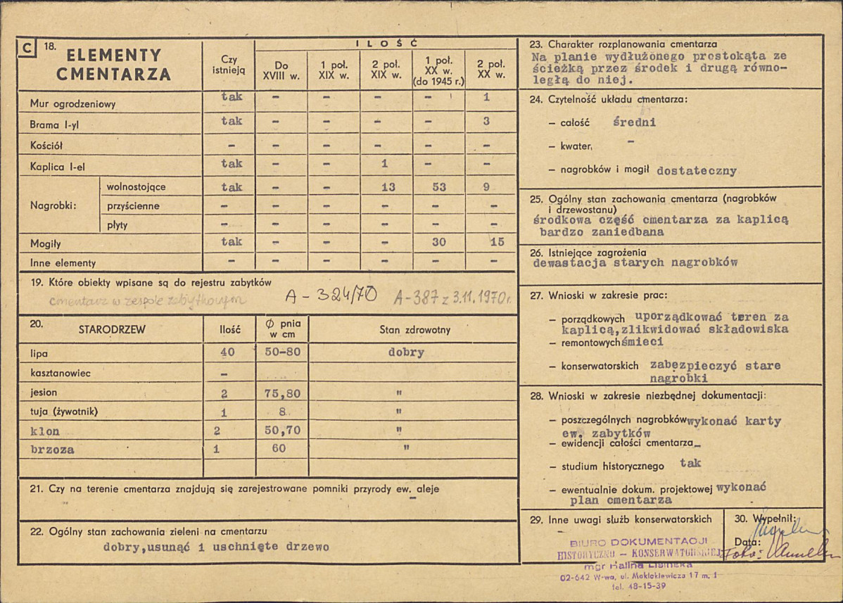 Karta cmentarza, skan nr 2