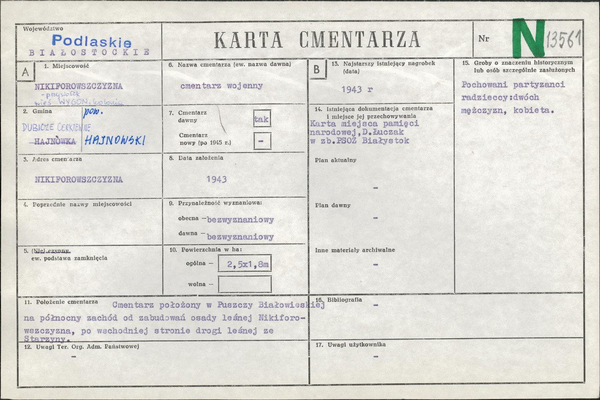 Karta cmentarza, skan nr 1