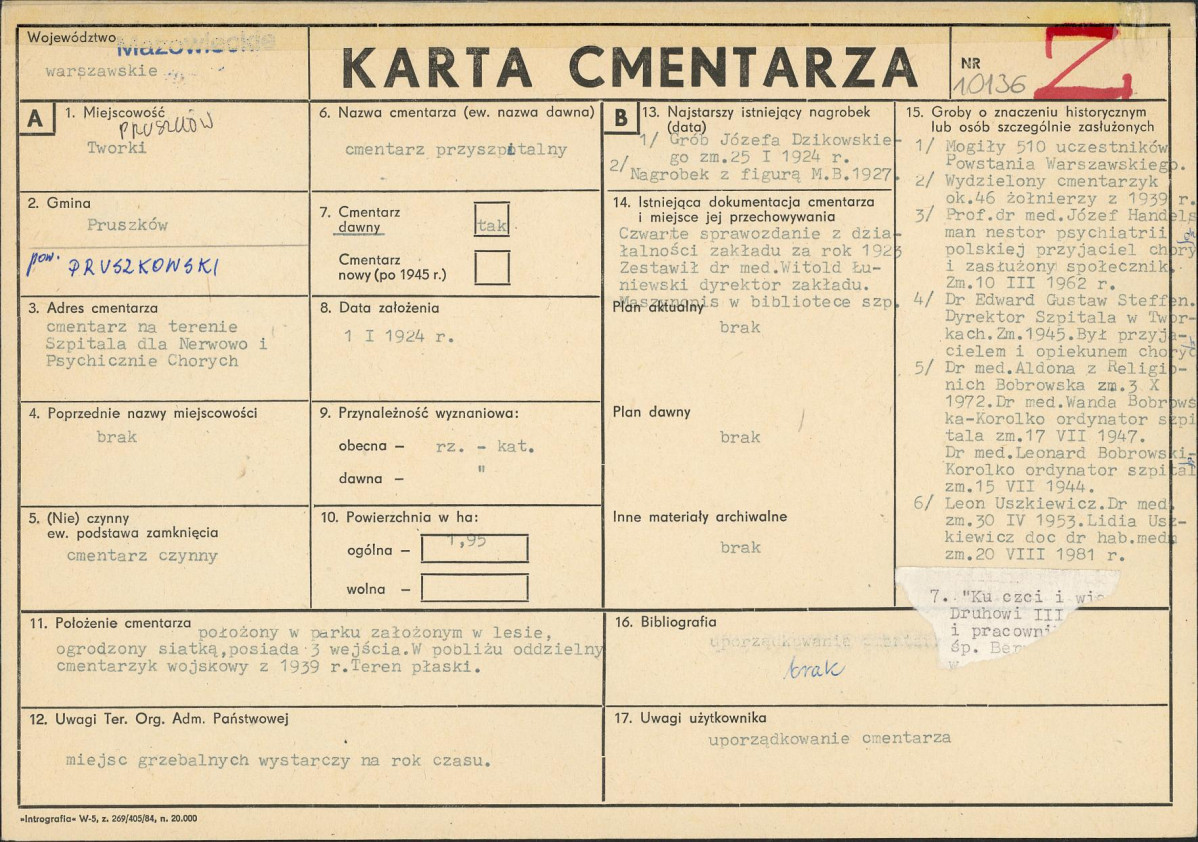 Karta cmentarza, skan nr 1