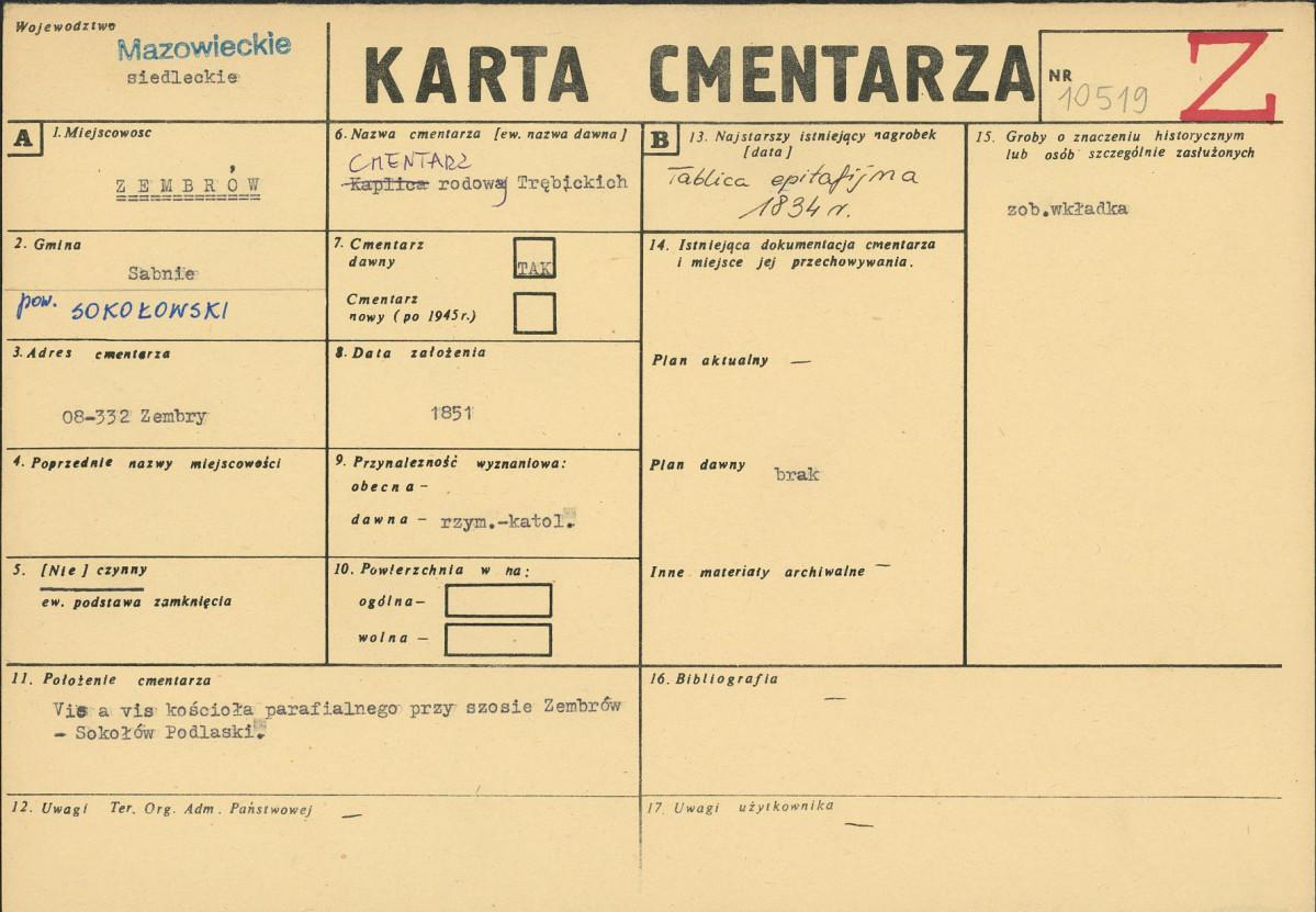 Karta cmentarza, skan nr 1