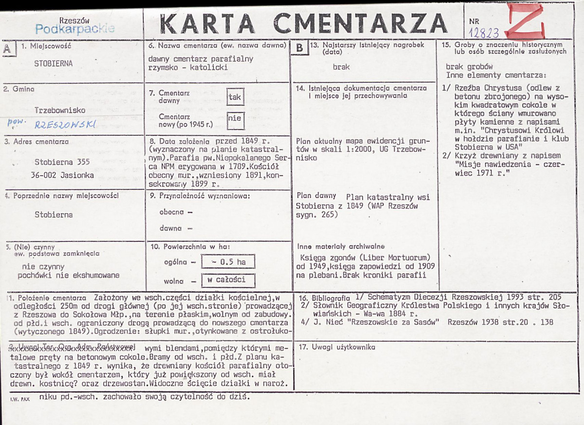 Karta cmentarza, skan nr 1