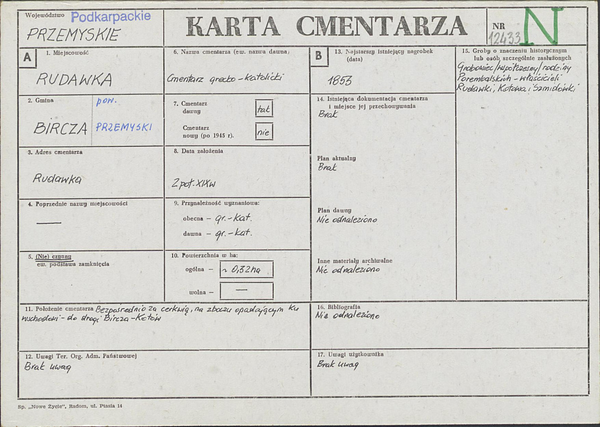 Karta cmentarza, skan nr 1