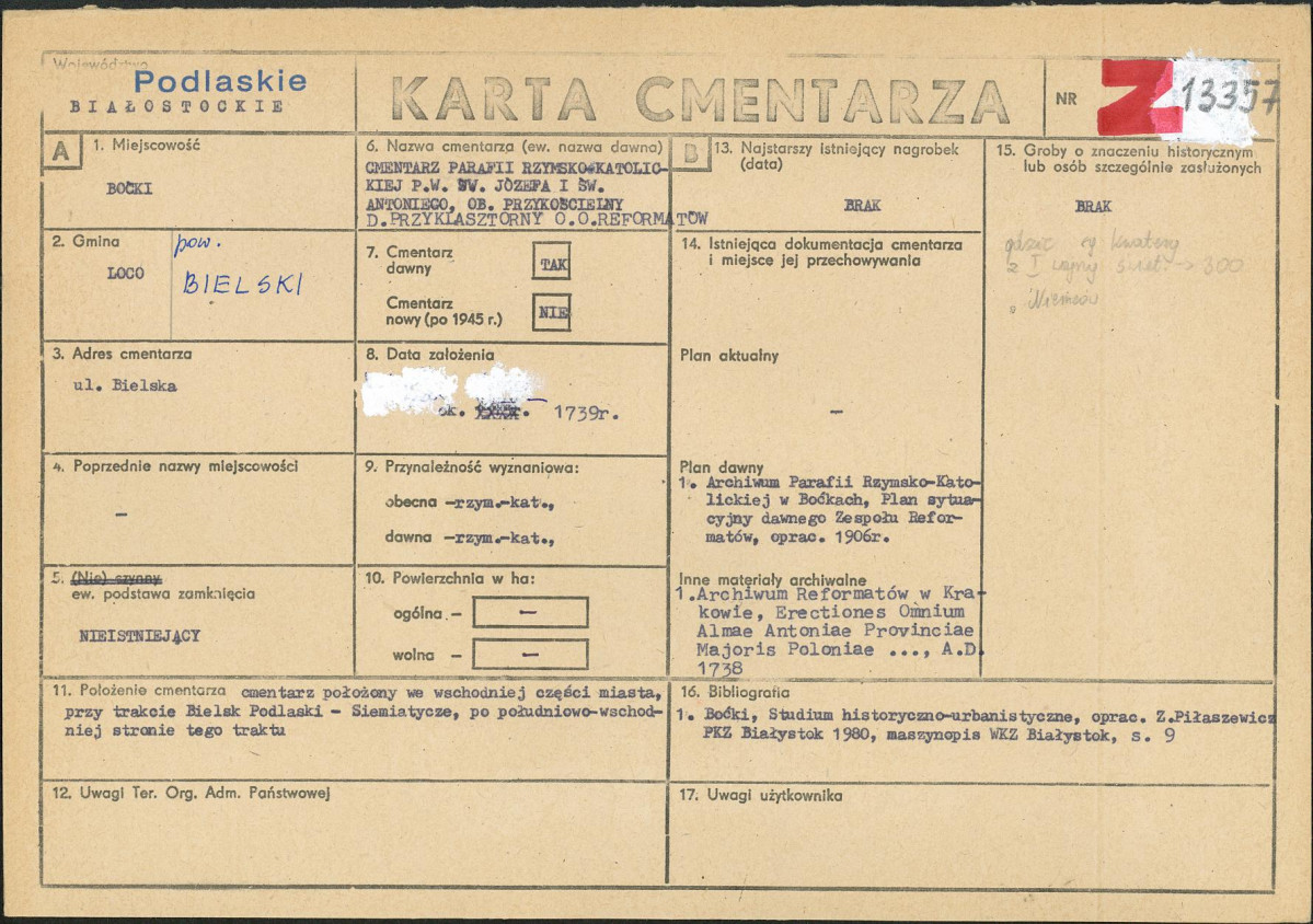 Karta cmentarza, skan nr 1