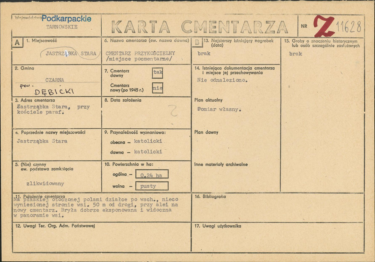 Karta cmentarza, skan nr 1