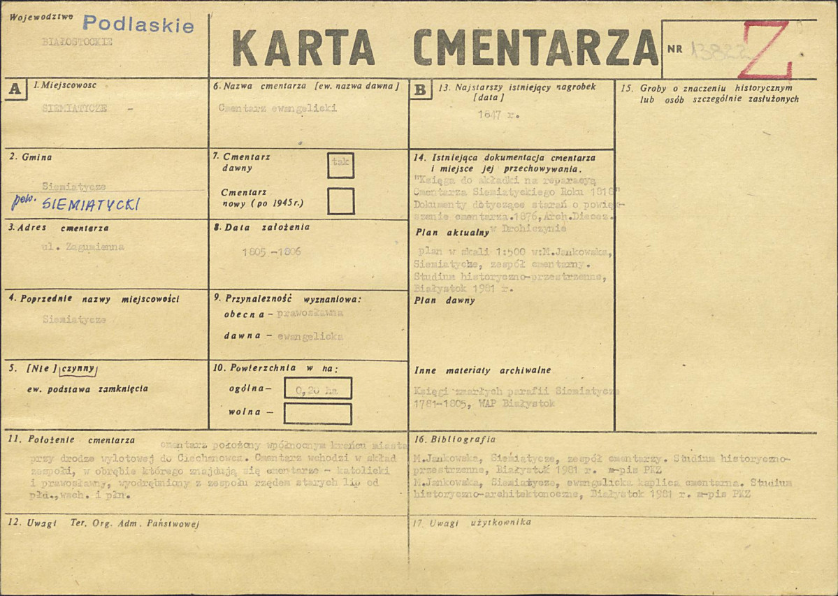 Karta cmentarza, skan nr 1
