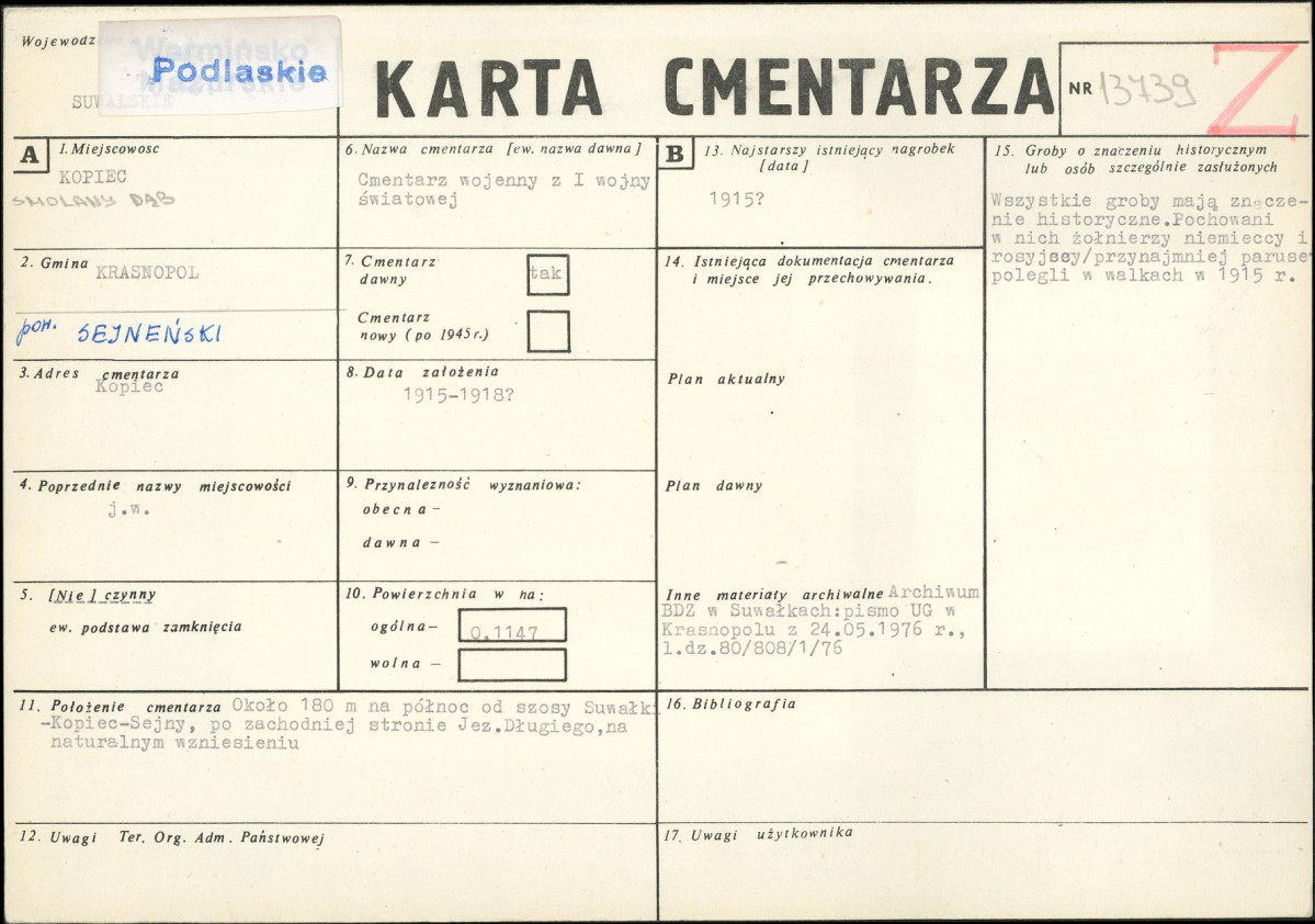Karta cmentarza, skan nr 1