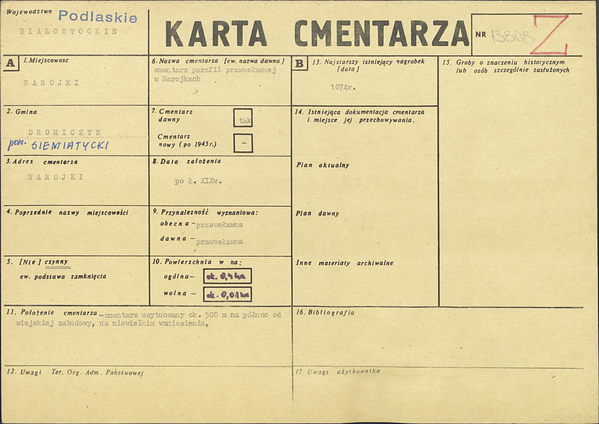 Karta cmentarza, skan nr 1
