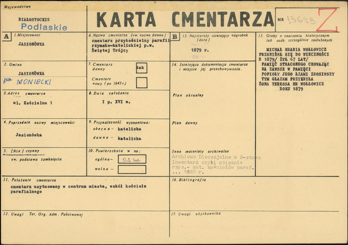 Karta cmentarza, skan nr 1