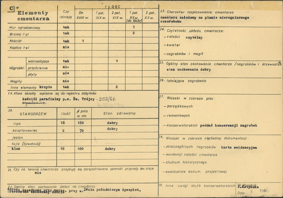 Karta cmentarza, skan nr 2