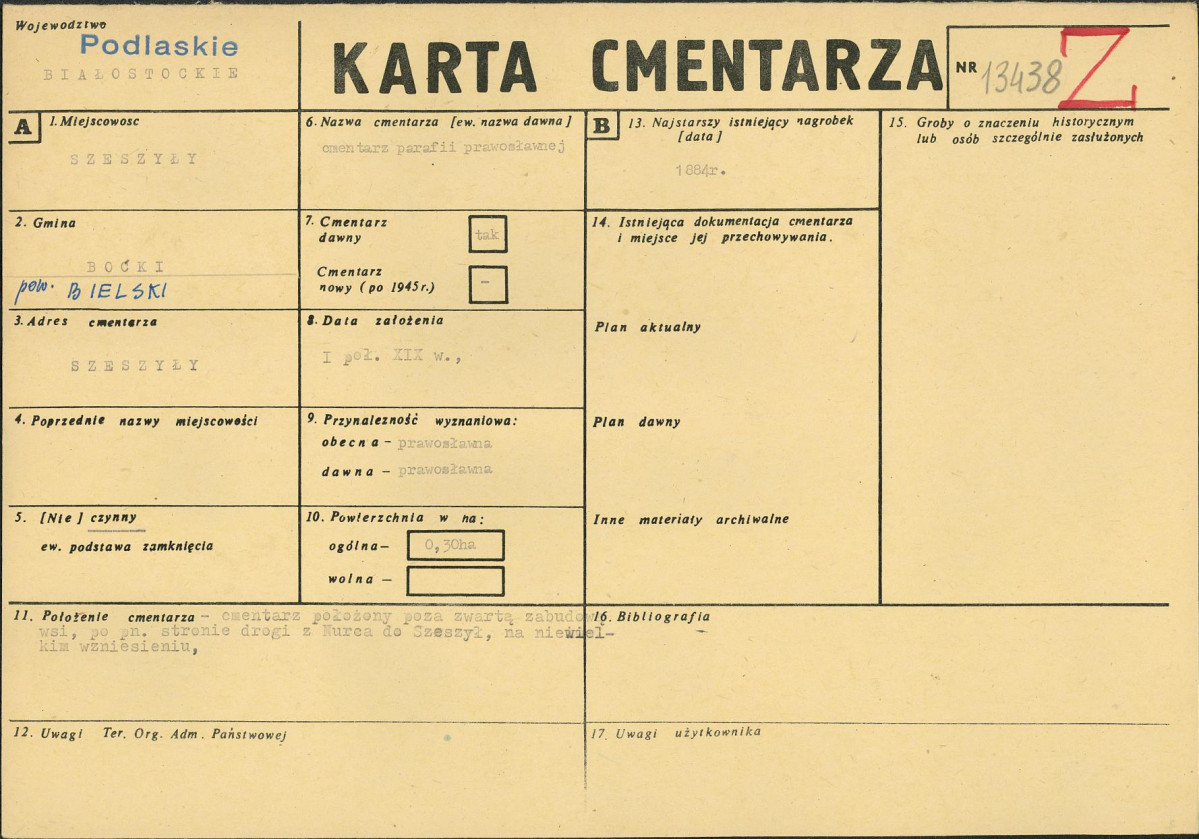 Karta cmentarza, skan nr 1
