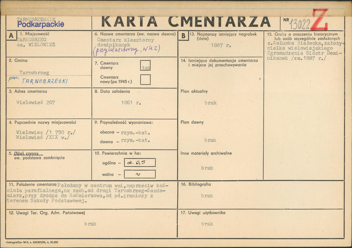 Karta cmentarza, skan nr 1