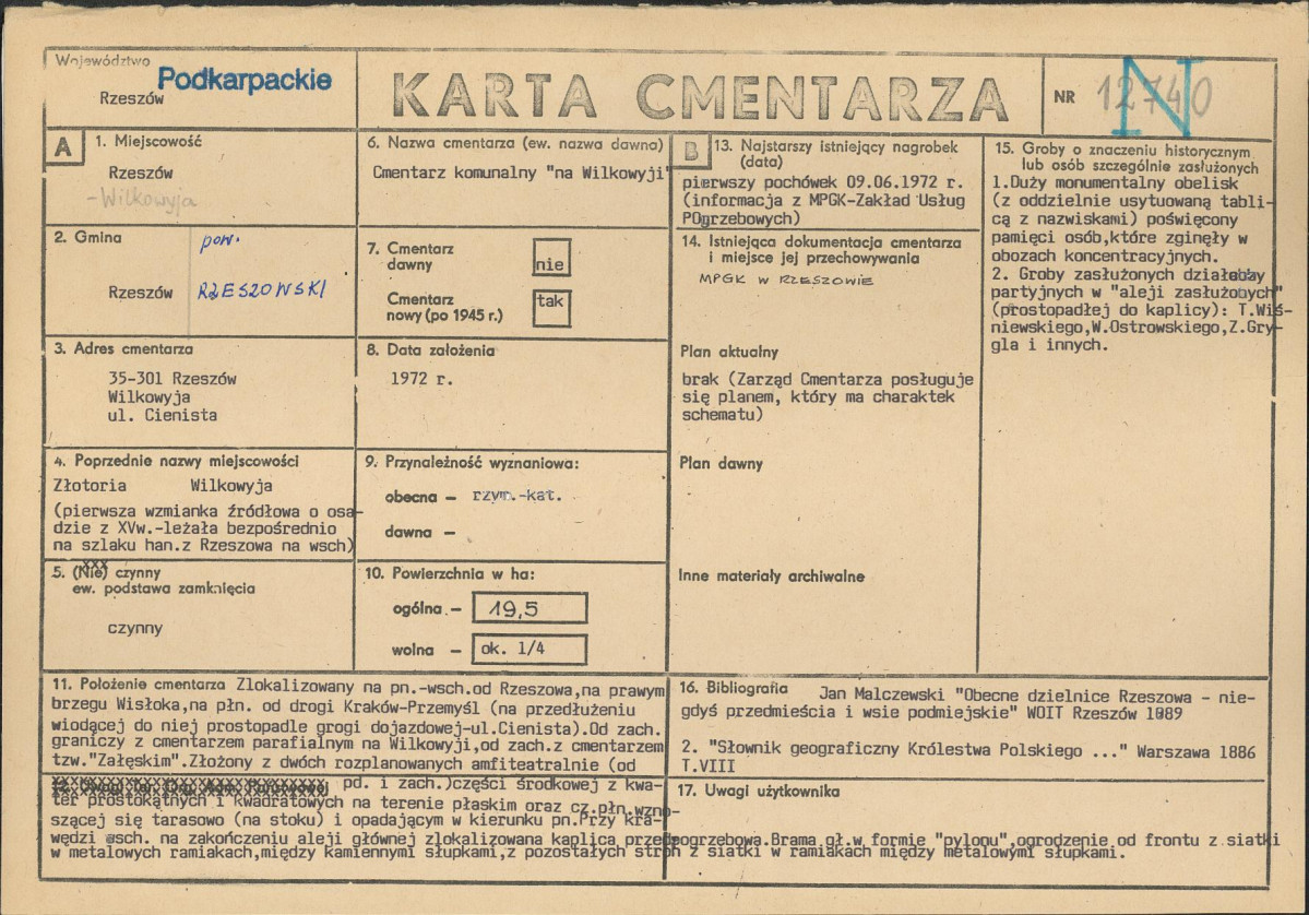 Karta cmentarza, skan nr 1