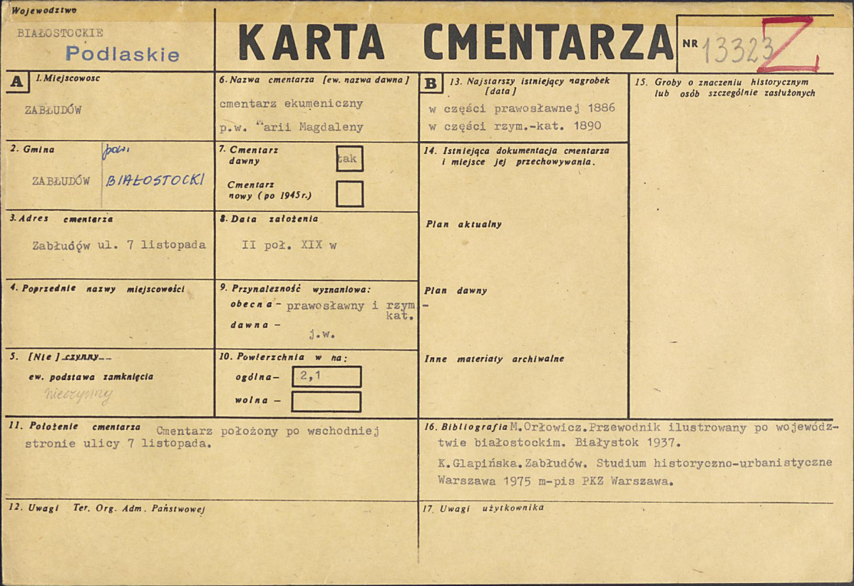 Karta cmentarza, skan nr 1