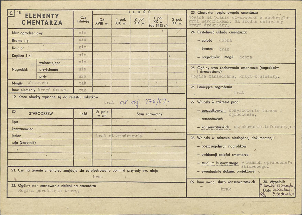 Karta cmentarza, skan nr 2