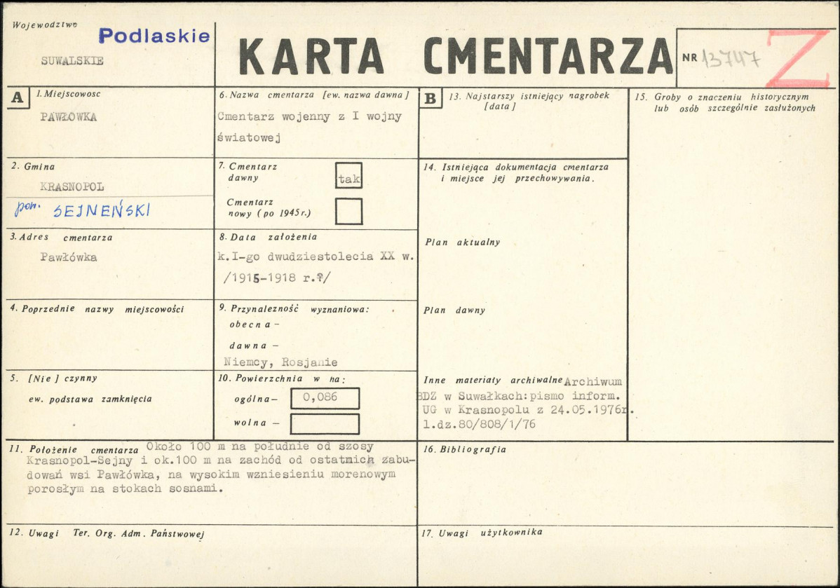 Karta cmentarza, skan nr 1