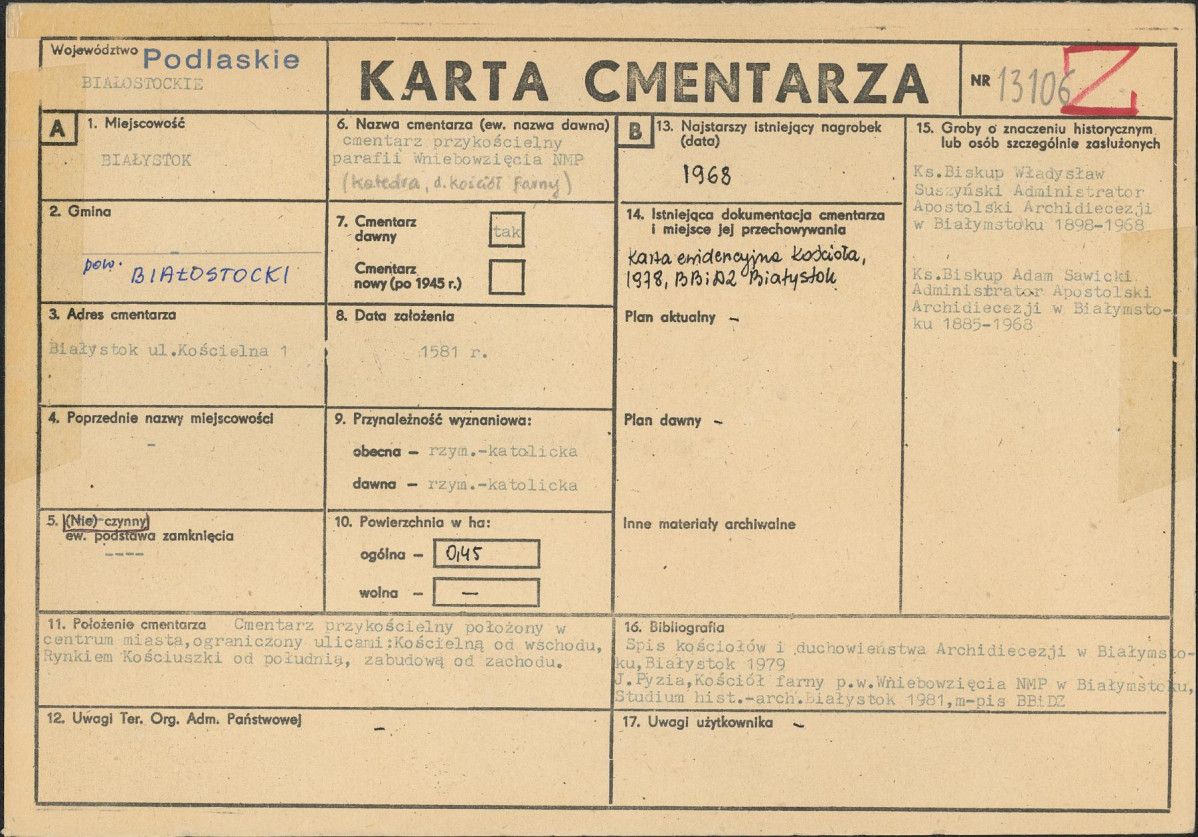 Karta cmentarza, skan nr 1