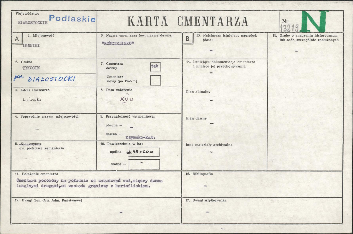 Karta cmentarza, skan nr 1