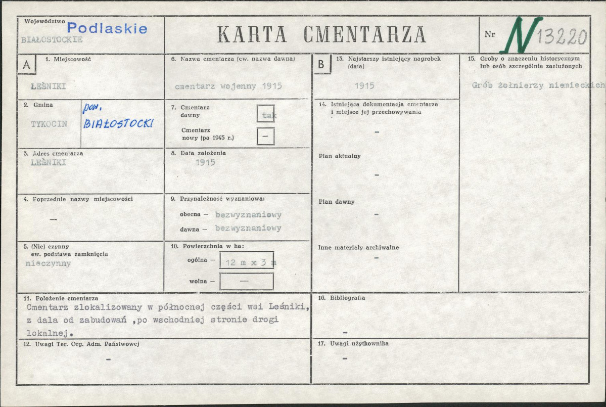 Karta cmentarza, skan nr 1