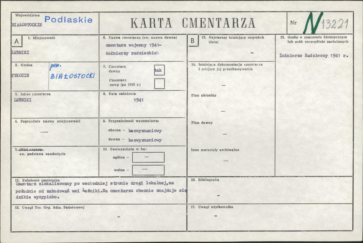 Karta cmentarza, skan nr 1