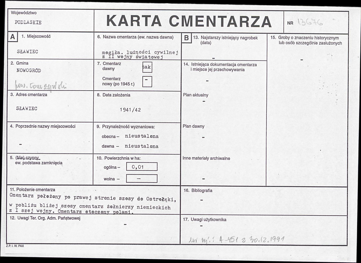 Karta cmentarza, skan nr 1