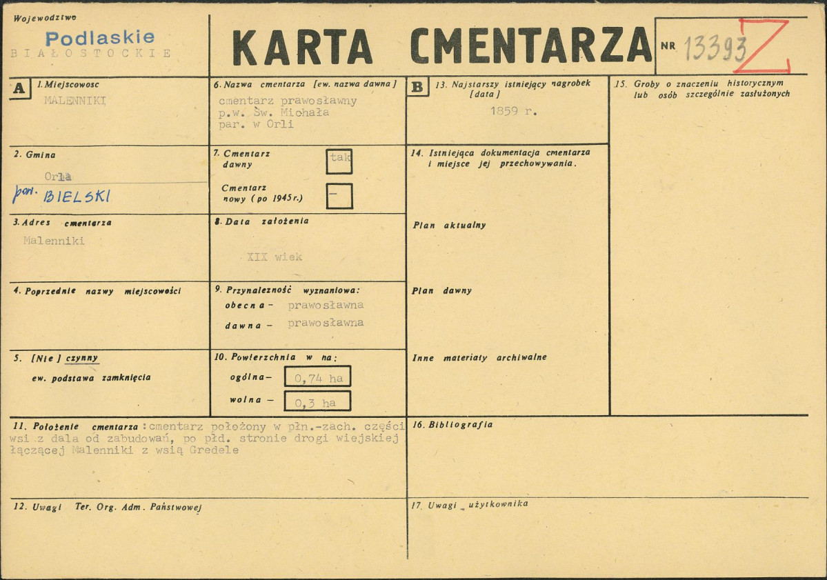 Karta cmentarza, skan nr 1