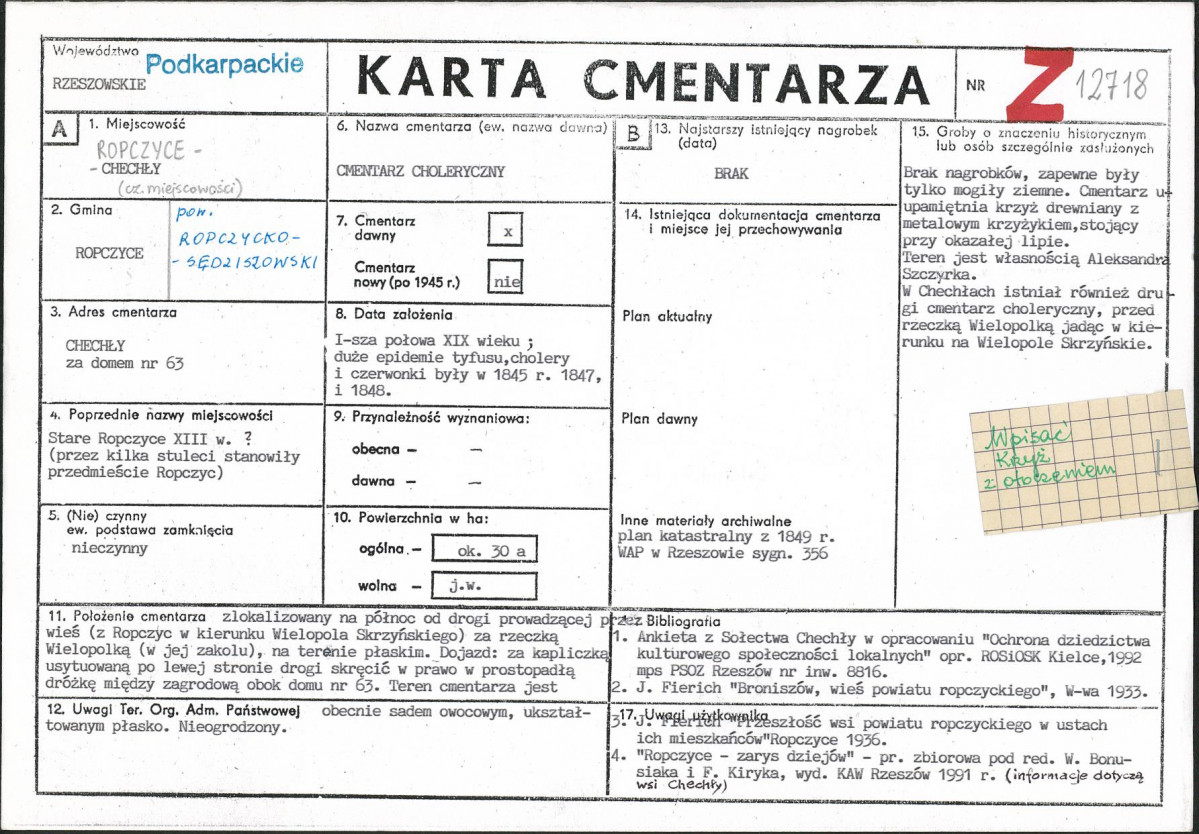 Karta cmentarza, skan nr 1
